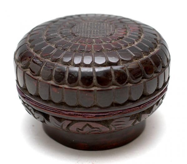 時代物 鎌倉彫香合 Amazon.co.jp: 漆芸「時代 鎌倉彫 菊 香合」 中国 中国古玩 唐物