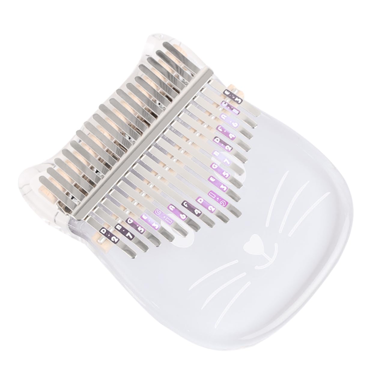 GOOHOCHY Unique Crystal Thumb Piano 17 Notes Cat Shape for Music Lovers Boys and Girls and Beginners