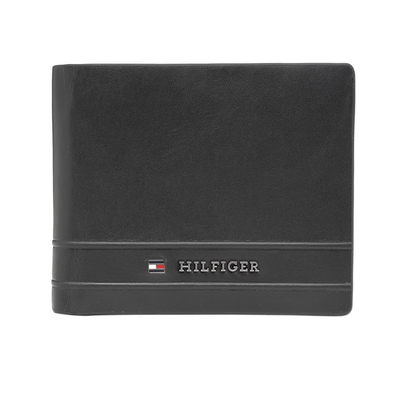 Tommy Hilfiger Men’s Leather Multicard Coin Wallet Liard – Black | Side Closure | Card, Coin & Currency Organization | Bi-Fold Wallet | Ideal for Gifting | Stylish Purse for Men