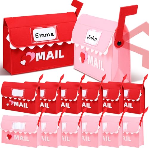 Boîte aux lettres en feutre de Saint-Valentin pour ranger cartes et cadeaux
