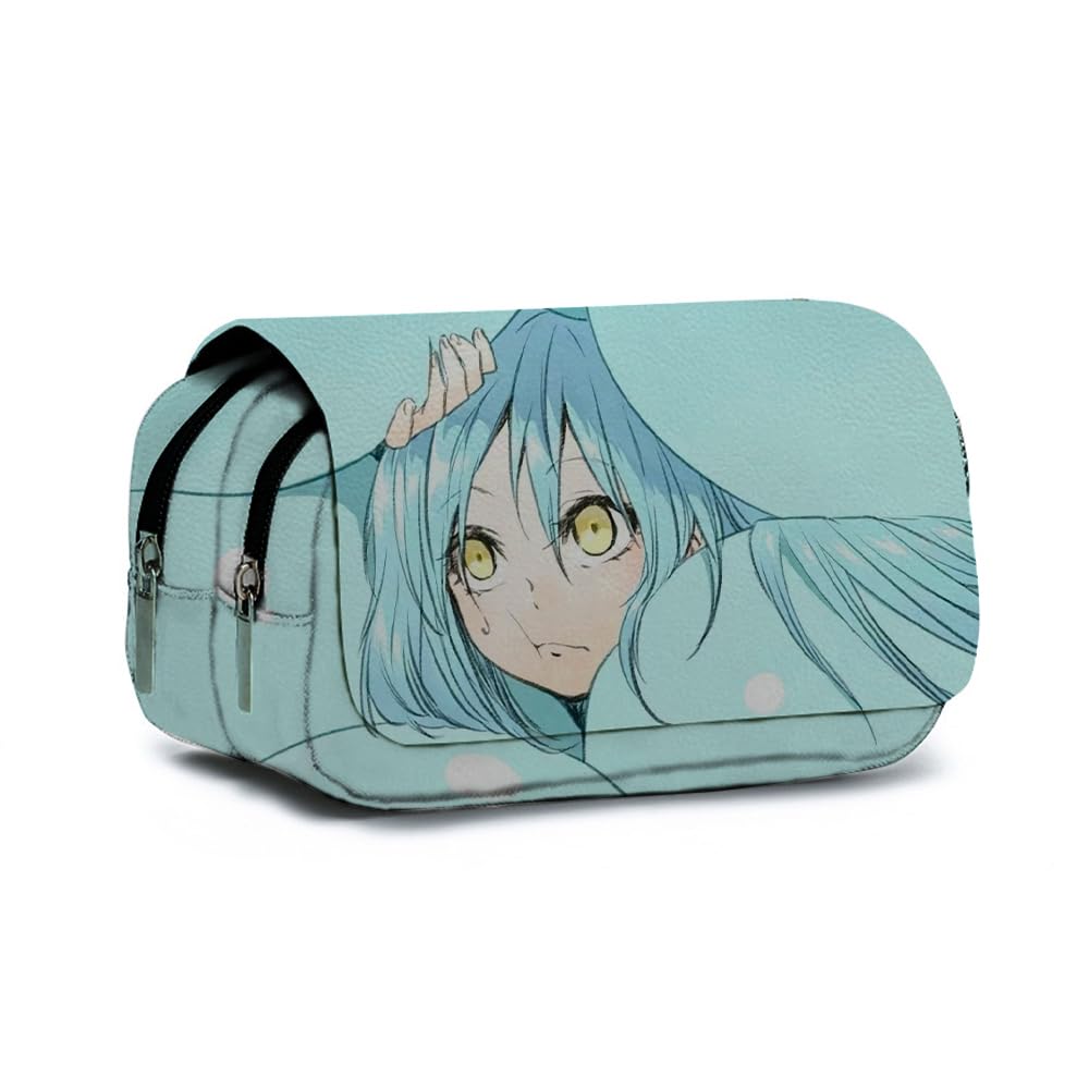 That Time I Got Reincarnated as a Slime Pencil Case Rimuru Tempest Anime 3D Printed Double Zipper Stationery Case Cartoon Pen Bag for Boys and Girls
