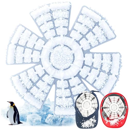 帽子 保冷剤 頭 冷やす グッズ【ネッククーラーと同じpcm 28度で自然氷結】ヘッドクール 冷却グッズ 熱中症対策 暑さ対策 ひんやり 薄型 フィット感 子供用 大人用 繰り返し使用可能 (ホワイト, 1枚入)