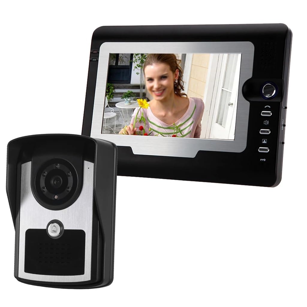 MOBYGKFY 7 "Video Intercom Access Control System Kit Family Villa Building Apartment Doorbell Night Vision Camera