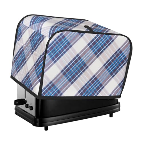 Toaster Cover 2 Slice with Plaid Pattern Dustproof Fingerprint Bakeware Protection Wide Slot Reusable for Kitchen Small Appliance TC900