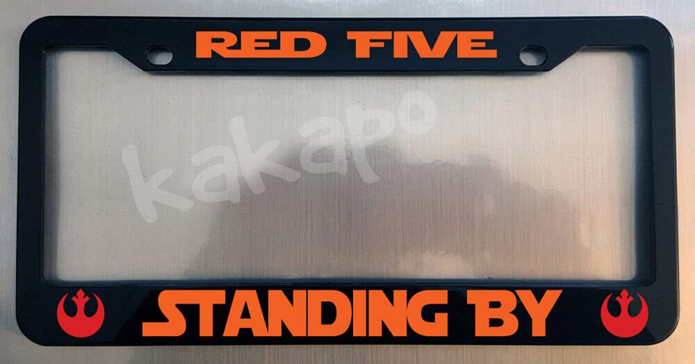 Holder for License Plate License Plate Holder for Save The Rebellion Save The Dream for Star Wars Fans Glossy Black Plate Frame Model-GS-709