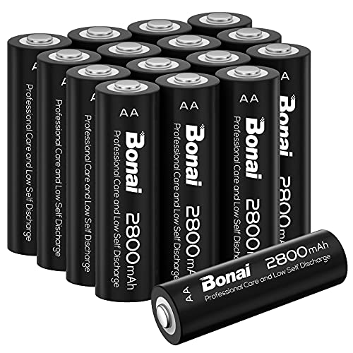 BONAI Akku AA 2800mAh 16 Stück Wiederaufladbare Batterien hohe Kapazität 1,2V Mignon AA Accu NI-MH Aufladbare…