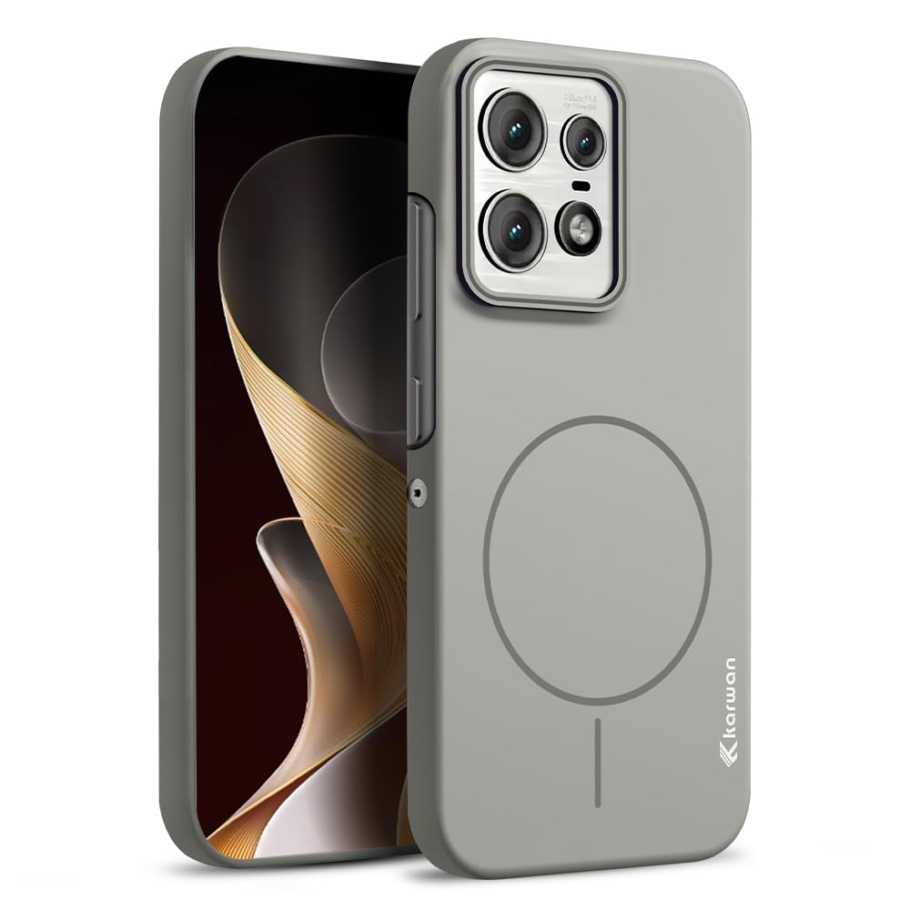 KARWAN Ultra Slim MagEaze Case for Moto Edge 50 Pro, Grey Gray - Image 1