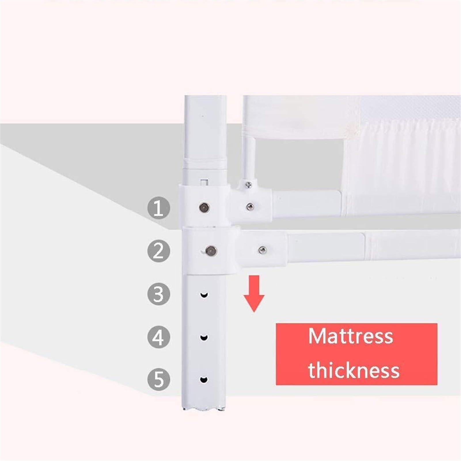 Barandilla for Cama de bebé anticaída de Seguridad Resistente, barandilla de elevación Vertical for bebé, Deflector Universal, Altura 74-88 cm (Size : 180CM)