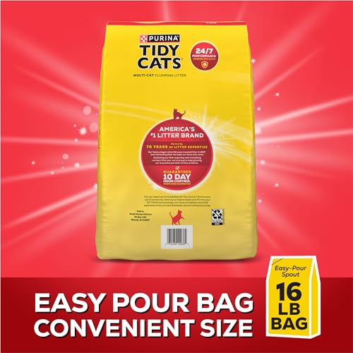 image for Purina Tidy Cats Clumping Cat Litter Odor Control, 24/7 Performance Mu