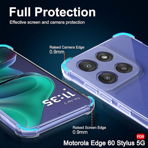 Image of TheGiftKart Crystal Clear Back Cover Case for Motorola Moto Edge 60 Stylus 5G | Shockproof Soft TPU Case | Cushioned Edges for Ultimate Protection Back Cover Case (TPU, Transparent)
