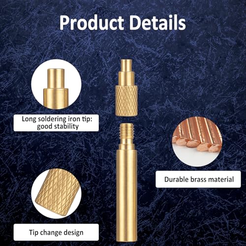 Image of 8 Pcs Heat Set Insert Tool, Soldering Iron Tips Threaded Inserts M2 M2.5 M3 M4 M5 M6 M8 Soldering Tools Installation Kit Press Tool for Connecting 3D Printer and Plastic Components