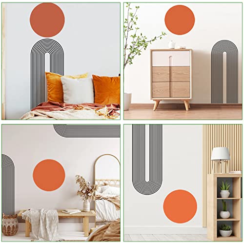 Vinilo Decorativo Redondo con Diseño Geométrico Boho Gris miniatura 5
