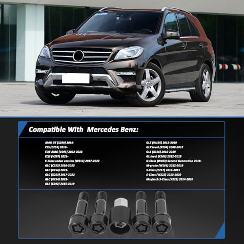 Image of MUNIK 0019901707 Rim Locks Bolt M14 X 1.5 X 45 Replace# A0019901707 0019901707 for Benz AMG C300 E300 E350 S450 GLC300 CLS450 C43 C63 GLC43 S63 S65