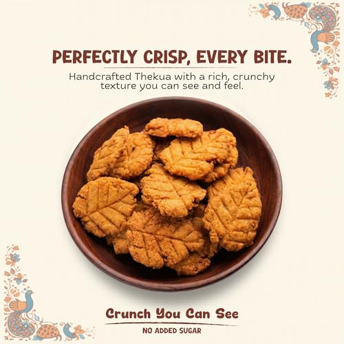 Image of Bihar Swad Traditional Thekua (250g) | Authentic Bihari Sweet Snack | Made with Pure Desi Ghee & Jaggery | Crispy Homemade Style Thekua | No Added Preservatives