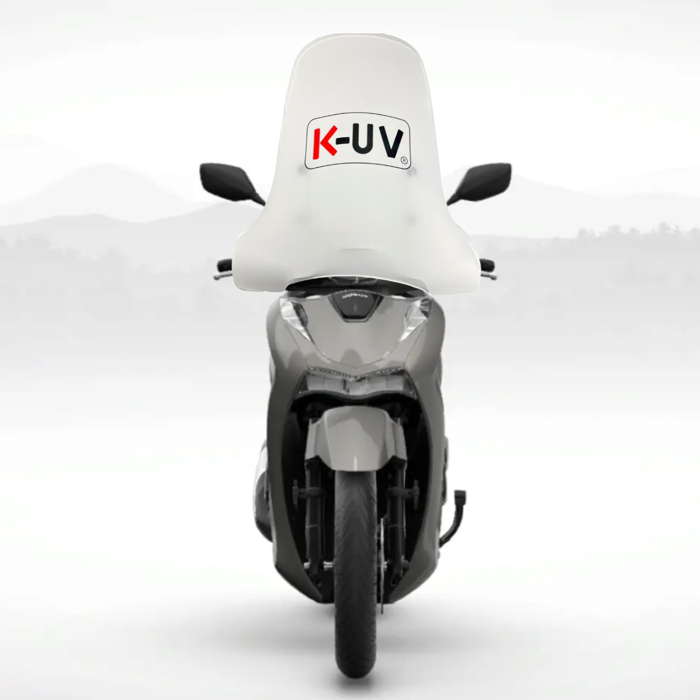 K-UV Copri Parabrezza Universale per Scooter e Moto Bianco
