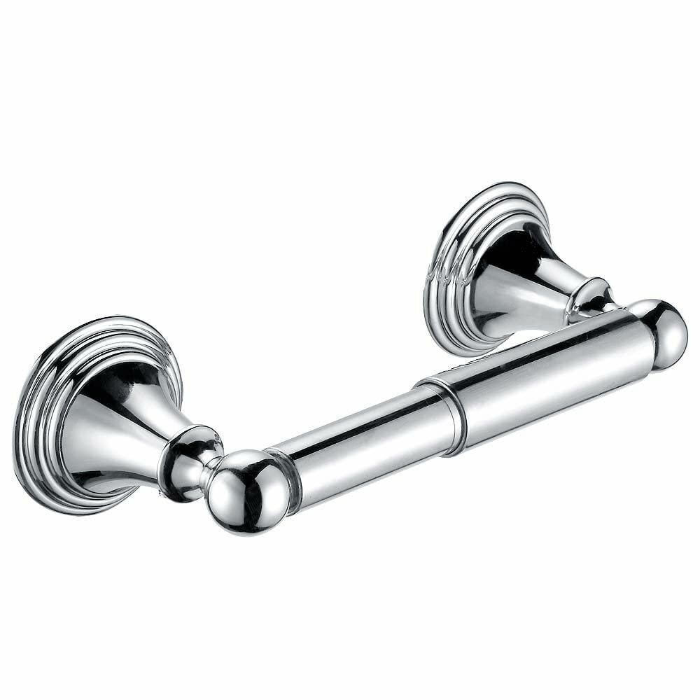 Traditional Round Toilet Paper Roll Holder Chrome WC Bathroom Cloakroom