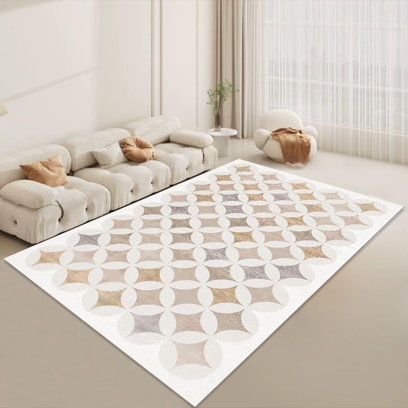BESCH Alfombra Grande 200x300cm para Salón de Pelo Corto Moderno con Base Antideslizante, Alfombras de Decoración Suave, Resistente, Lavable para Habitación, Dormitorio y Comedor