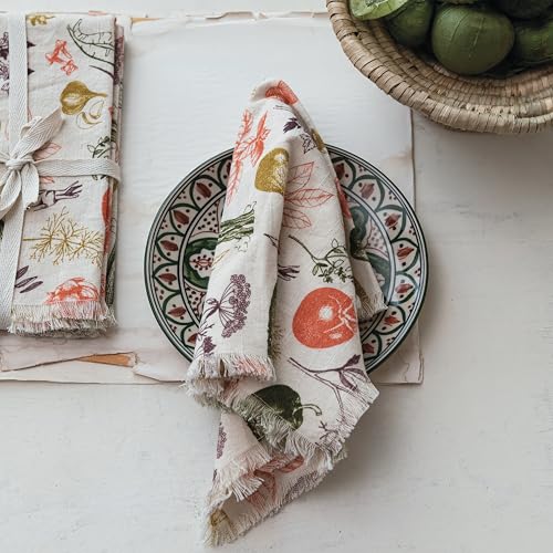 Servilletas de Tela con Estampa de Vegetales, Algodón, Paquete x4 miniatura 2