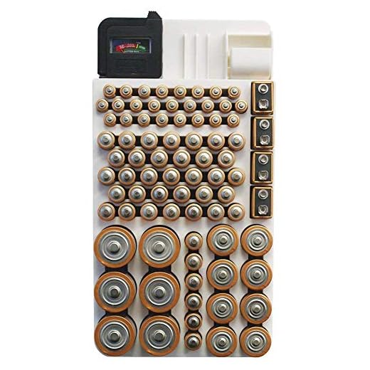 Battery Organizer Storage Case by Range Kleen Holds 82 Batteries Various Sizes WKT4162 Removable Battery Tester