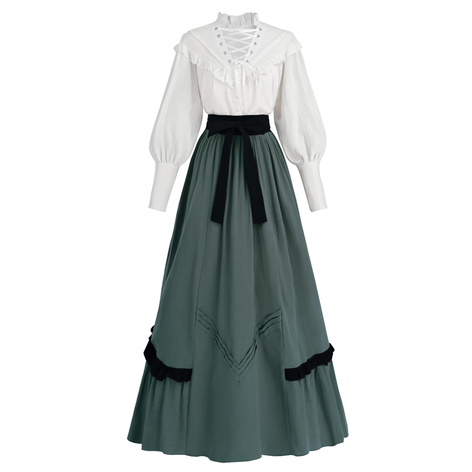 Victorian Dress Women's Renaissance Costume Edwardian Blouse Renaissance Skirt Ball Dresses