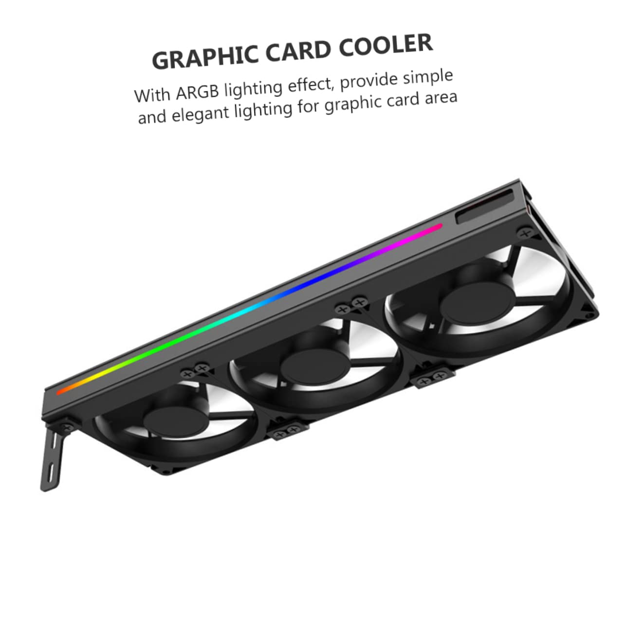 Gadpiparty Computer Supply Video Card Cooler Argb Light 5v Graphics Card Cooling Fan Pci Auxiliary Cooler