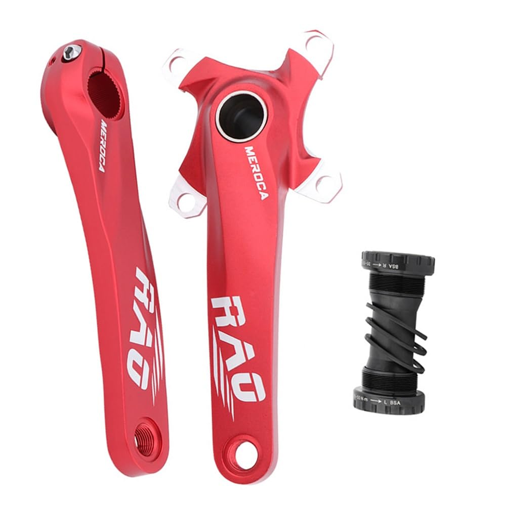 ZXGSXIOU 170mm MTB Crankset Bottom Bracket 68/73mm 104BCD Bike Cranksets Hollow Integrated Aluminium Alloy Crank Arm Set