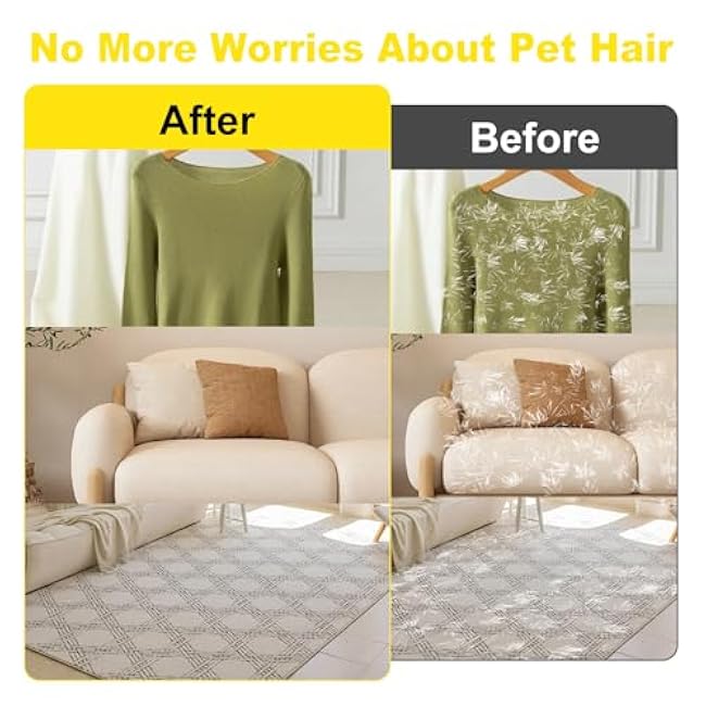 Pet Hair Removal Gloves for Cats & Dogs, Reusable Electrostatic Grooming Gloves, Efficient Quick Hair Remover for Couch, Car Seat, Furniture, Carpet & Bedding (2 Pcs)-8CpaPSNG