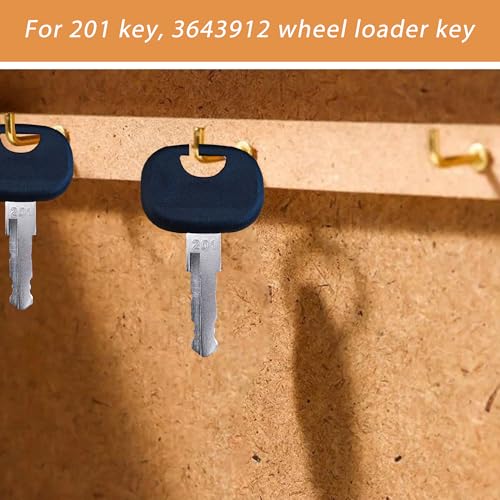 TUKEVA 6 Stück Zündschlüssel Universal Baumaschinen Schlüssel Ersatz Zündschlüssel für Baumaschinen Gabelstapler Zündschlüssel Für 201 Schlüssel 3643912 Takeuchi Radlader (201)