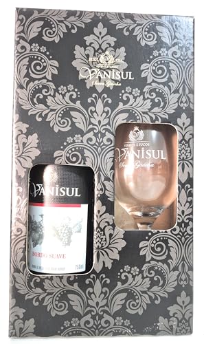 Vanisul Kit Estojo com 1 Taça e 1 unid. Vinho Bordô Suave 750ml