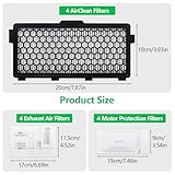 4 Pack Active Air Clean 50 Filter for Miele Vacuum Cleaner Compact C1&C2/Complete C2&C3/S8340,with 4 Motor Protection&4 Exhaust Filter for Miele S4000 S5000 S6000 S8000 Series, C3Filter Absorbs Odours - Image 3