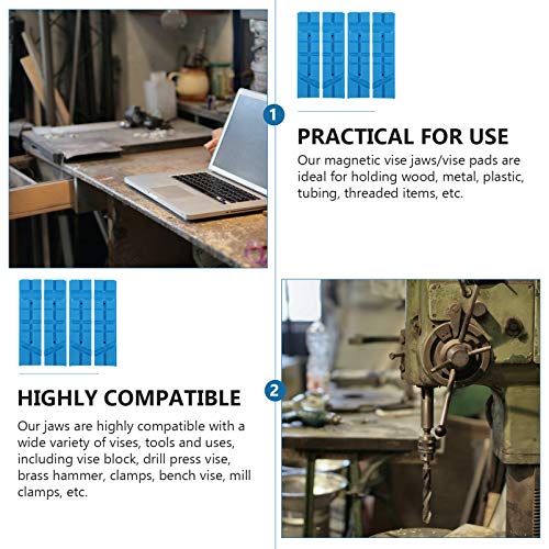 TEHAUX Duas Pinzas Pu Rua Almohadilla de Mand Íbula de Vicio- 2 Juegos de Protector de La Tapa de La