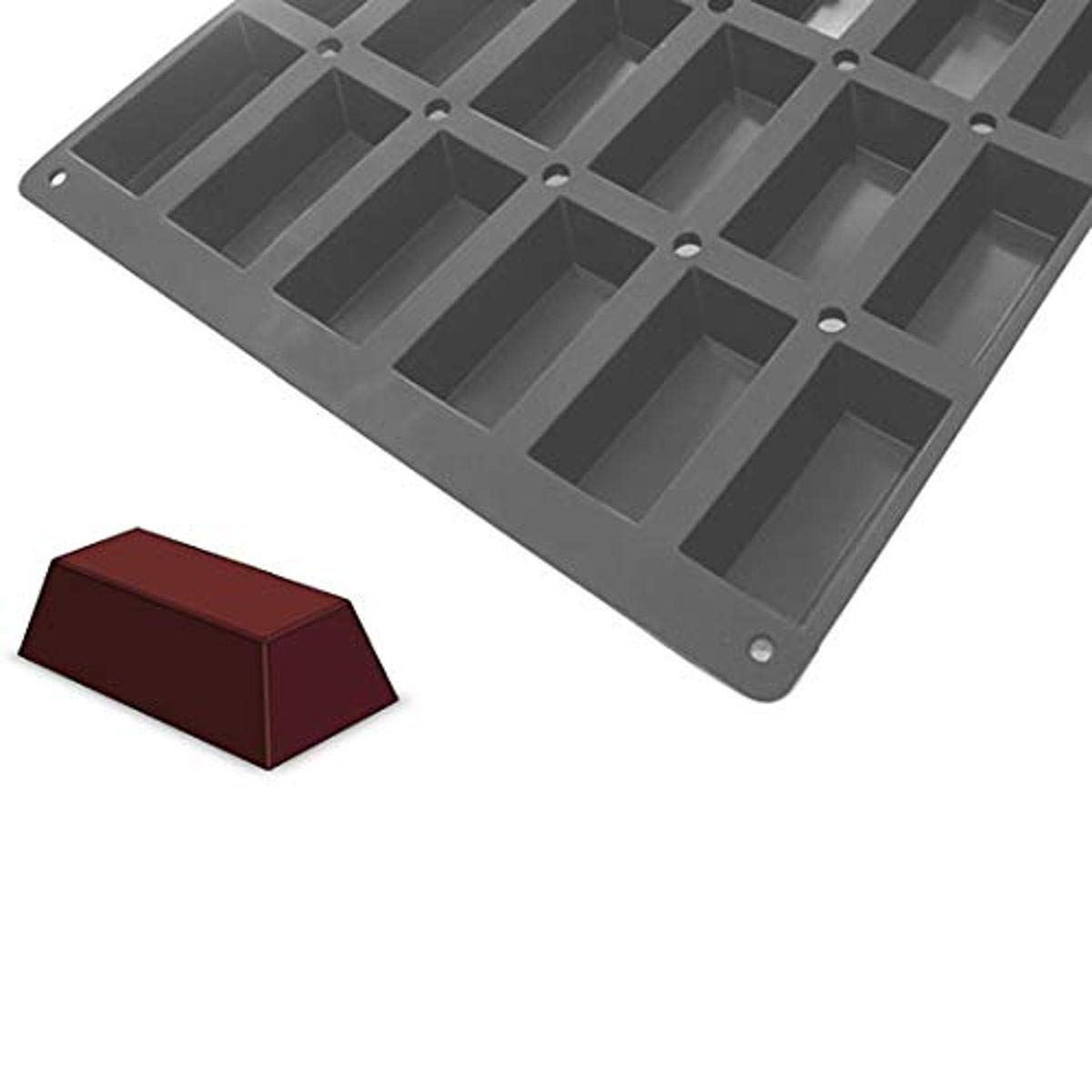 DE BUYER MOUL FLEX PRO Tray, 30 mini Rectangular Cakes, Tray 23.75" x 15.75"