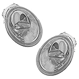 1A Auto Headlight Assembly Set Headlights Driver & Passenger Side Halogen Compatible with 1998-2005 Volkswagen Beetle VW2502106 VW2503106