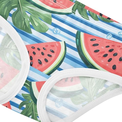 Wusikd Watermelon Girls' Underwear Cotton Leaves Girls Briefs Soft Toddler Underwear 2T4