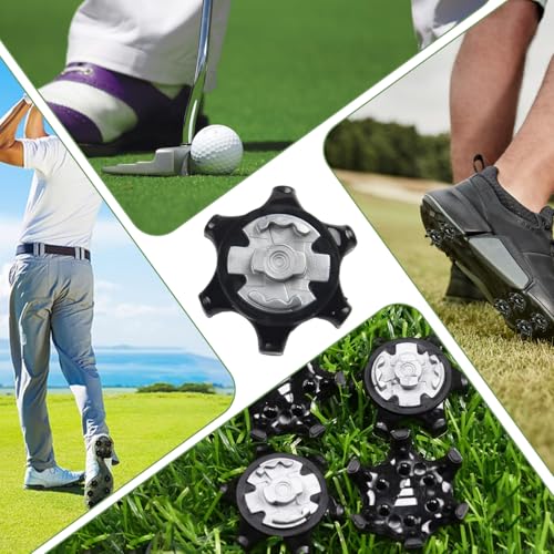 RUGBOL 16 Stück Golfschuhstollen, Golfspikes, Golfschuhspikes, Cricketspikes, Gewindespikes, Stollen für Golfschuhzubehör