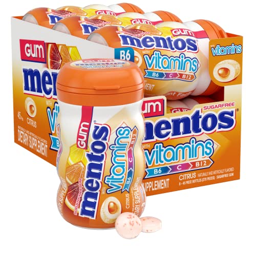 25% coupon - Mentos Sugar Free Citrus Gum with Vitamins, 45ct, 6 bottles, Add 2 to cart 1 will be FREE