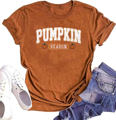Fall for Jesus He Never Leaves Shirt Christian Shirts Fall Pumpkin Season Halloween Thanksgiving Autumn Casual Tee Tops