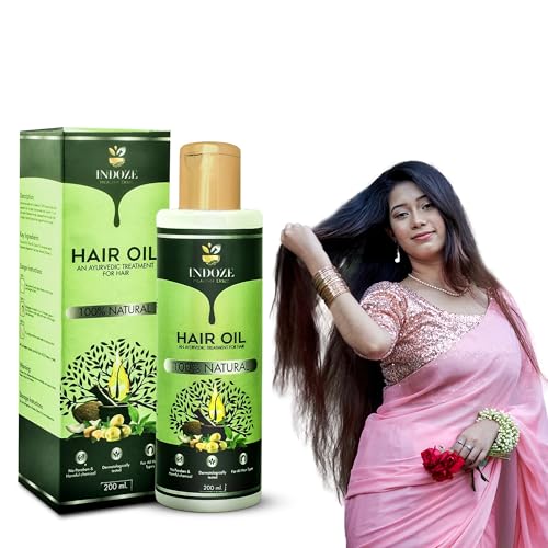 Indoze Herbal Hair Oil for Men & Women | 200ml | Promotes Hair Gr...