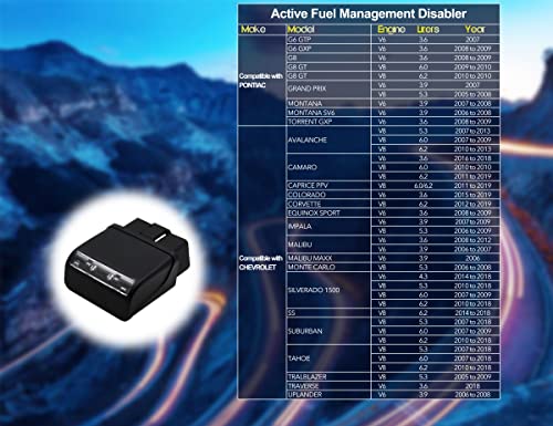 RA003 Active Fuel Management Disabler Device, AFM/DFM Disabler Device Compatible with most GM V6 and V8 Vehicles
