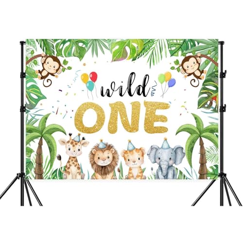 Fondo Fotográfico Safari 7x5 ft para Cumpleaños miniatura 5