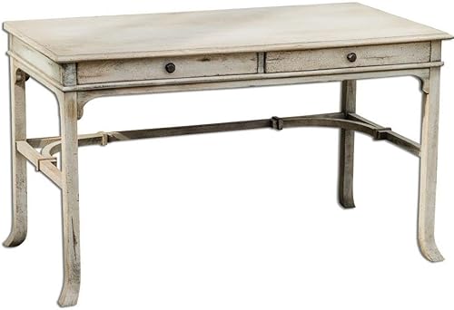 Uttermost Bridgely Aged Writing Desk, White