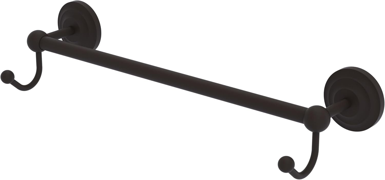 Allied Brass PQN-41-30-HK Prestige Que 30 Inch Integrated Hooks Towel Bar, 30", Oil Rubbed Bronze