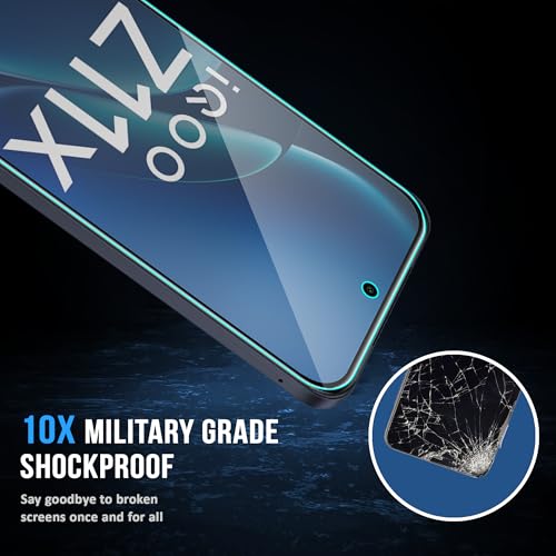 Image of ArmourPro Anti-Glare Matte Tempered Glass for iQOO Z11X & Vivo T5x - Anti Fingerprint Screen Protector, 9H Scratch Resistant, Smooth Touch, Easy Installation Kit with Cable Protector