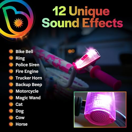 Brightz HornBrightz Pink Light Up Bike Horn for Kids, Bike Bell for Girls - image 3