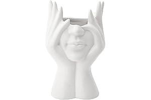 Elegant Bust-Shaped Ceramic Vase: A Serene Abode for Your Botanical Beauties