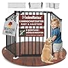 Heimfleiss® Kaminschutzgitter Baby mit Sicherheitsverschluss | Ofenschutzgitter für Kinder & Hunde | Kamingitter Kinderschutz aus Stahl | Universal nutzbar als Ofengitter, Treppengitter & Türgitter