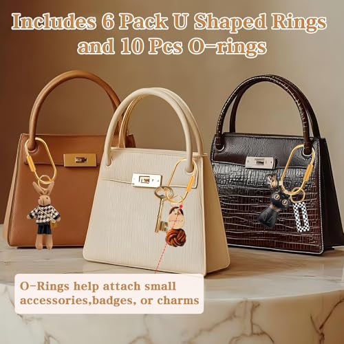 Image of Muitcdo Brass Key Rings Bulk, Key Chain Organizer Holder for Men Women with Secure Screw Locking