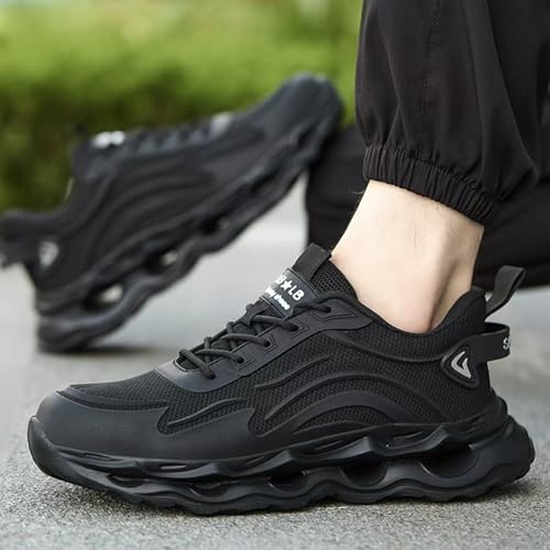 Image of Nutropa Steel Toe Shoes for Men Women Work Safety Footwear Lightweight Breathable Comfortable Industrial Construction Sneakers