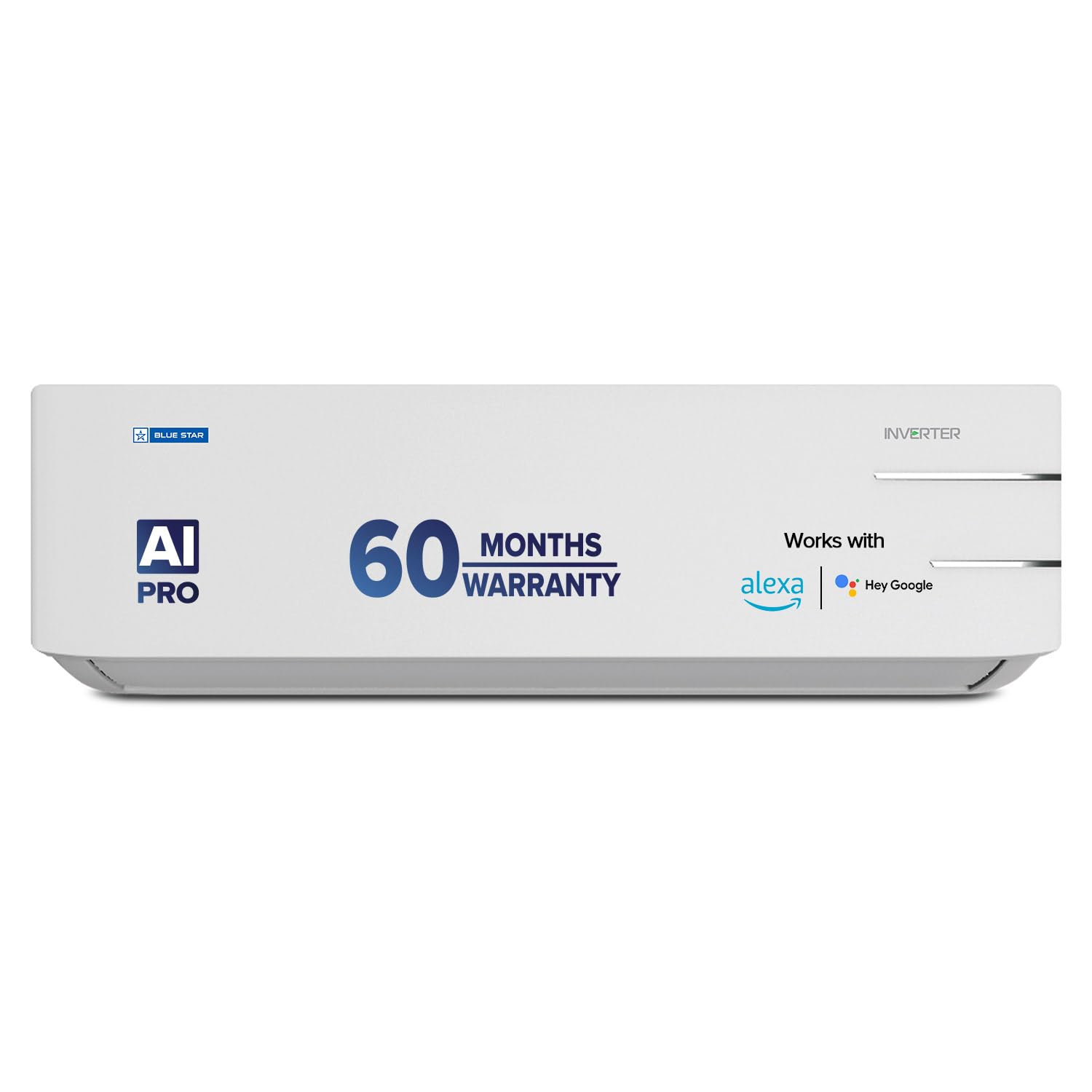 Blue Star 1.5 Ton 3 Star Wi-Fi Inverter Smart Split AC (Copper, 5 in 1 Convertible Cooling, 4-Way Swing, Turbo Cool, Voice Command, IC318YNUS, White)