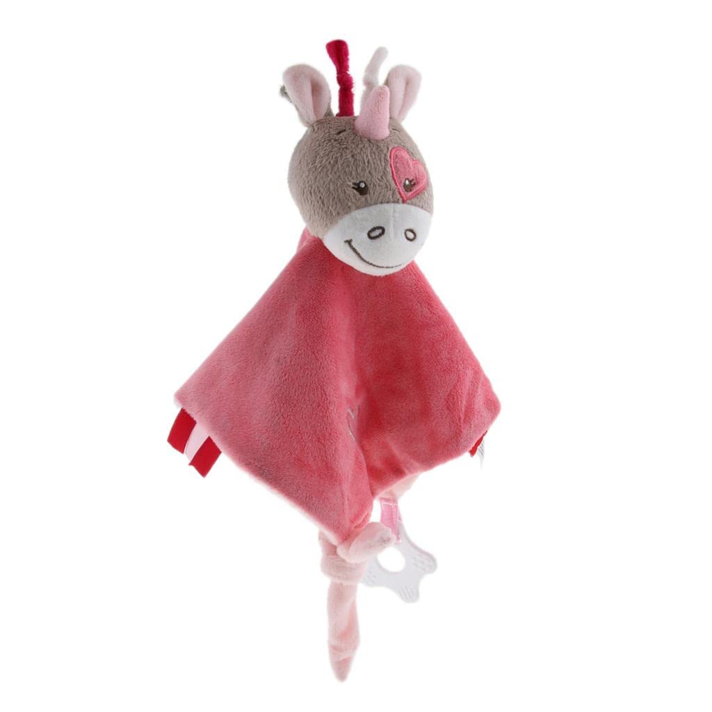 Couverture doudou bébé Qianly avec étiquettes de dentition à mordiller